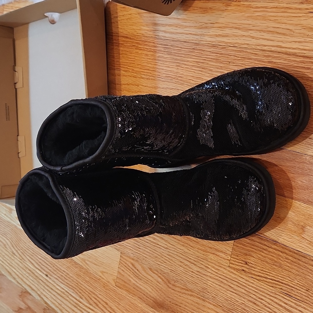 Black Sequin Classic UGG Boots